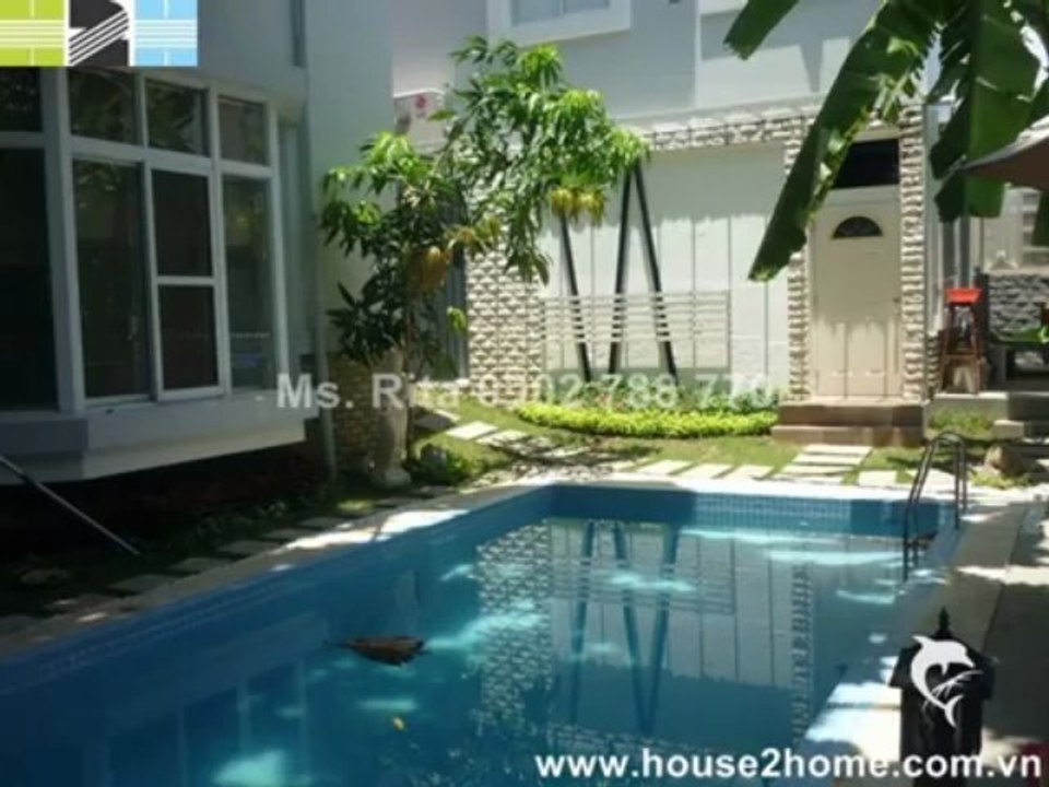 Best price villa w_ pool for rent in My Phu, Phu My Hung, Dist.7, HCMC 2500$_month.