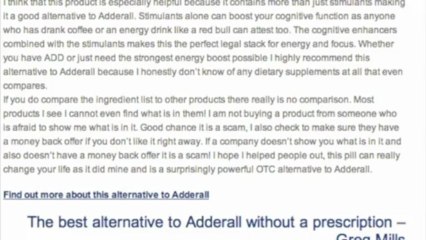Best alternative to Adderall available without a prescription- Addrena Reviews