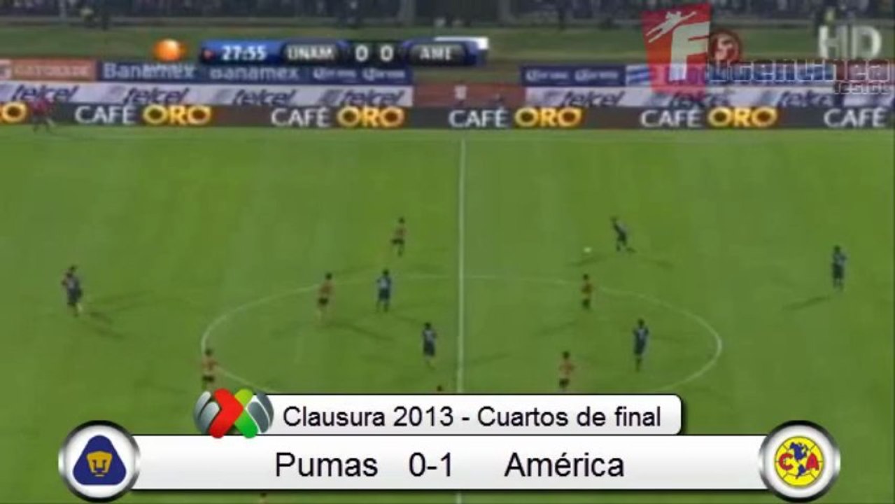 Pumas 0-1 América Cuartos de Final Ida, Liga MX Clausura 2013
