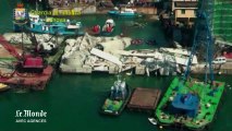 Italie : des images aériennes montrent l'importance des dégâts dans le port de Gênes