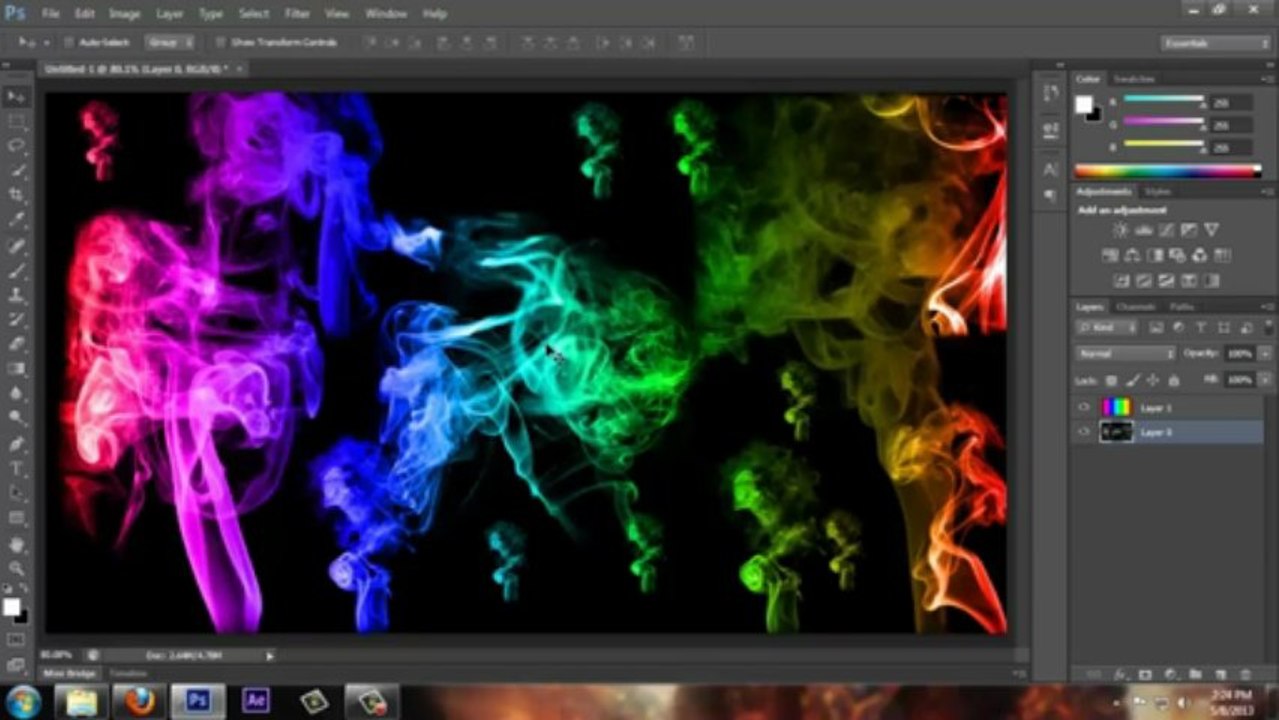 Rainbow Smoke - Photoshop Tutorial