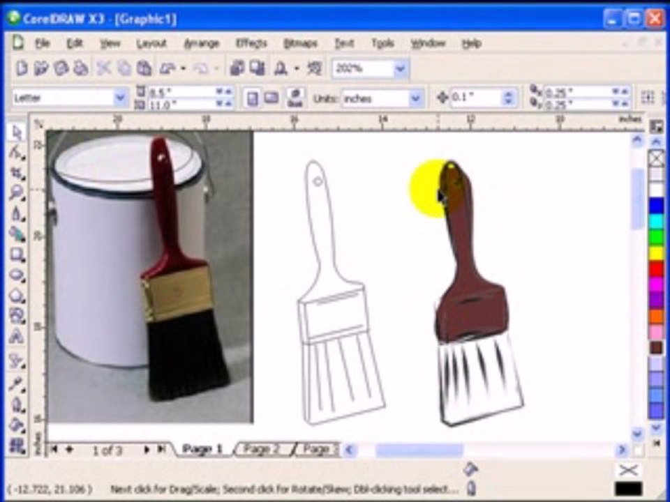 Artistic media in CorelDRAW - freeurducomputertutorials.blogspot.ae/