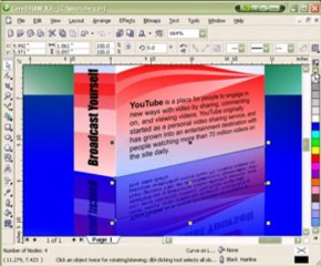 A demo how to create the YouTube box  in CorelDrew