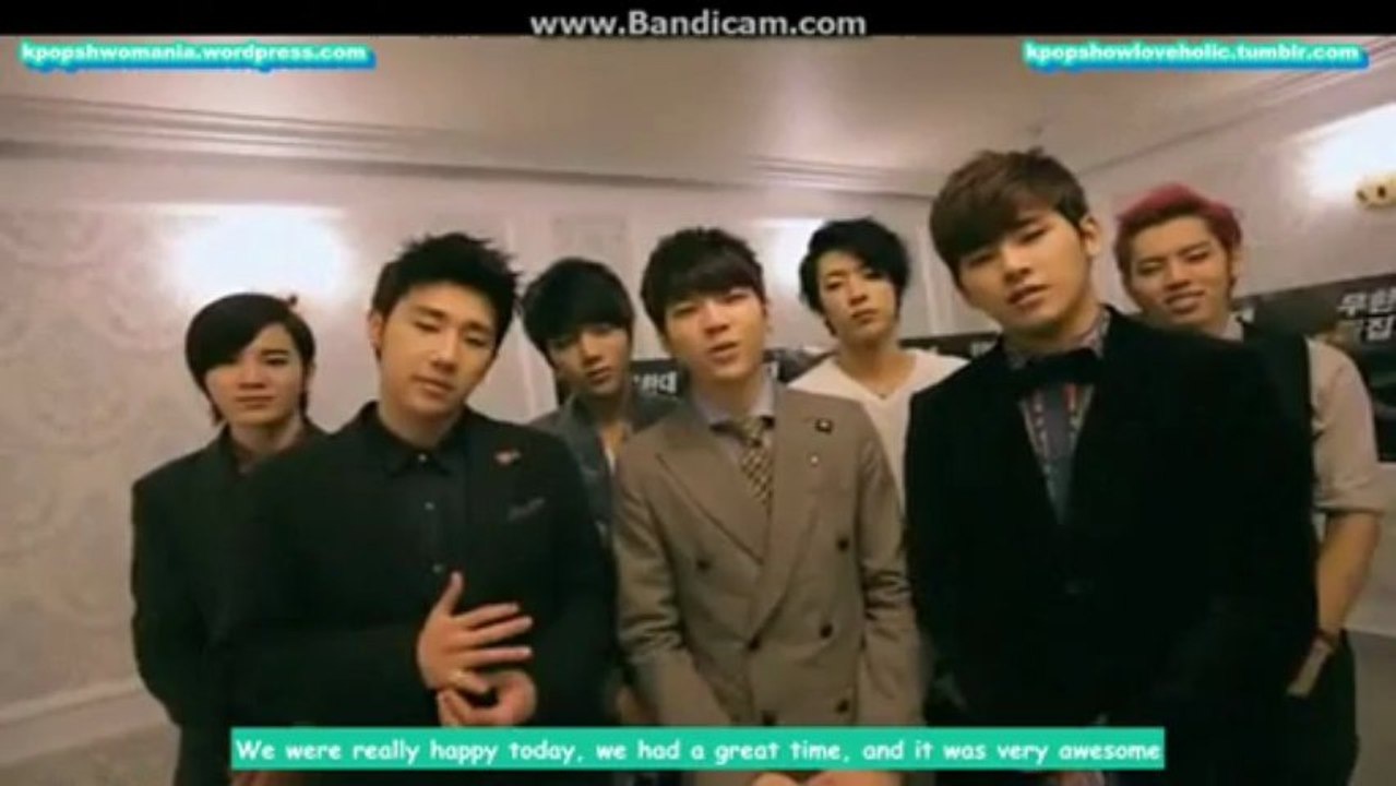 130301 INFINITE Rally Fanmeeting Message from INFINITE eng