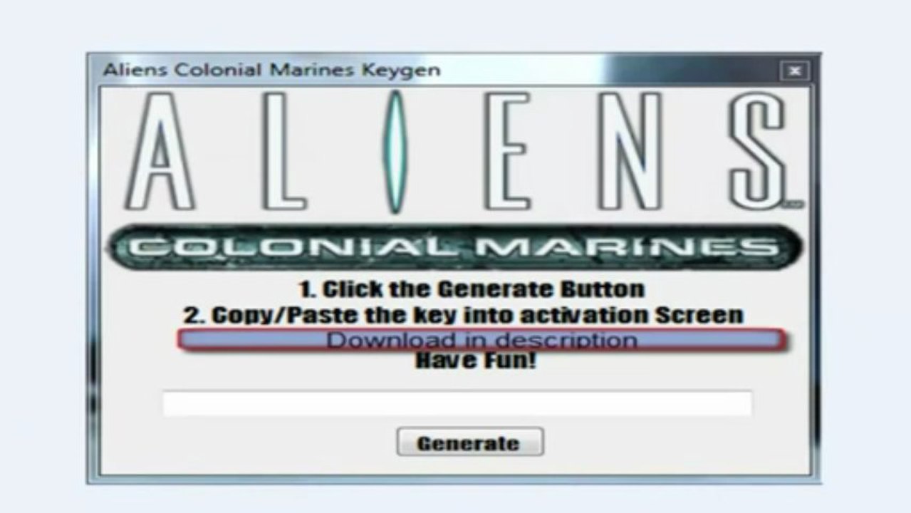 Working Aliens Colonial Marines Key Generator