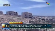 Israel aprueba construcción de 296 viviendas en territorios ocupados
