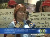 Extrabajadores del Banco Bicentenario protestaron despidos injustificados