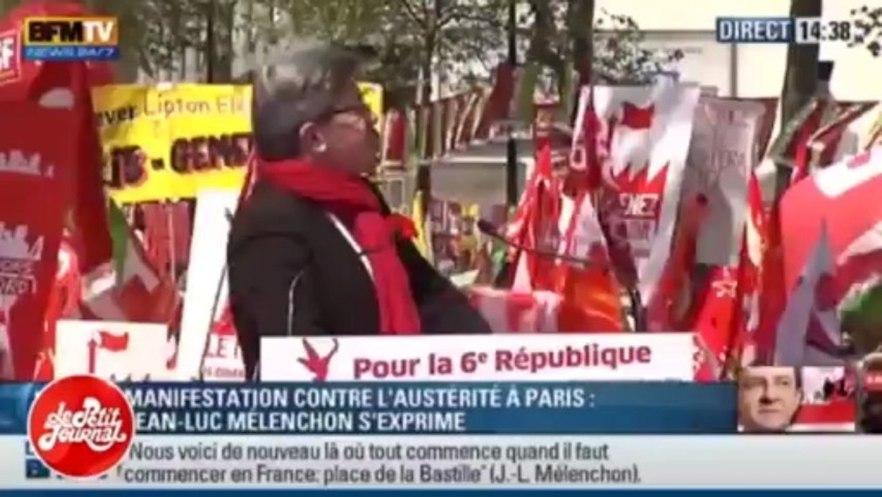 La "démocratie" selon le Front de Gauche, selon Le Petit Journal de Canal+ du 8 mai 2013