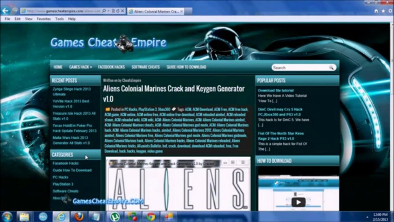 Aliens Colonial Marines Crack and Keygen Generator PC Xbox360 PS3