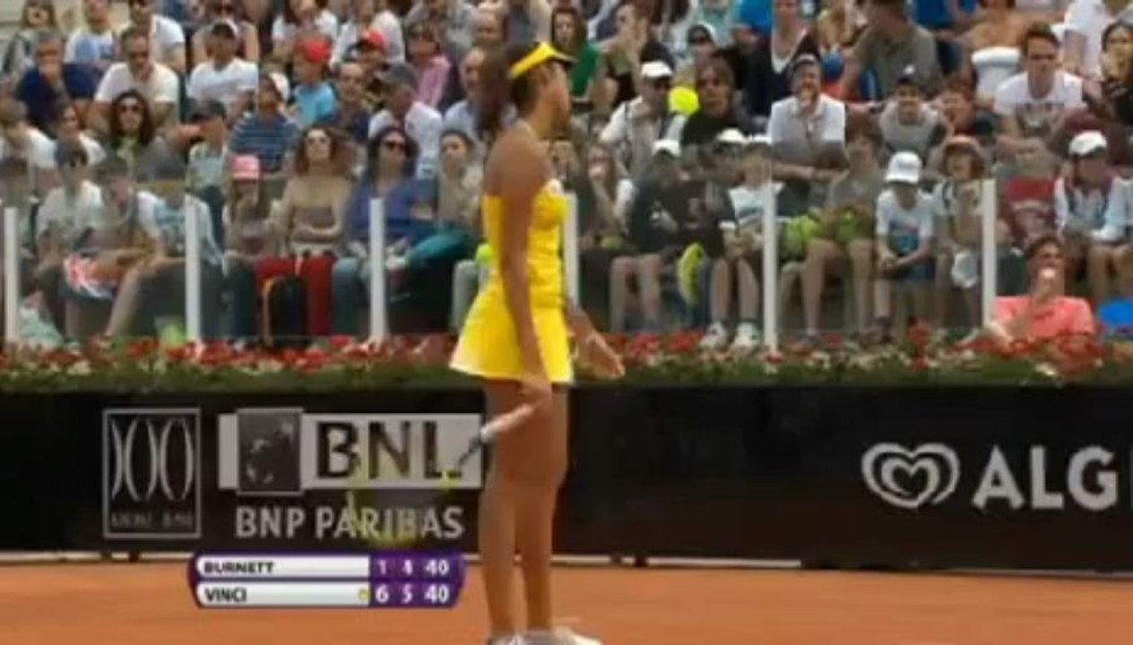 Vinci vs Burnett - WTA Roma 2013 - Livetennis.it - Ultimo game
