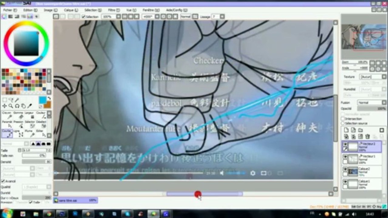 [Paint tool sai] Lineart Minato