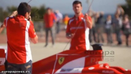 Exhibición área del monoplaza de Ferrari en Barcelona