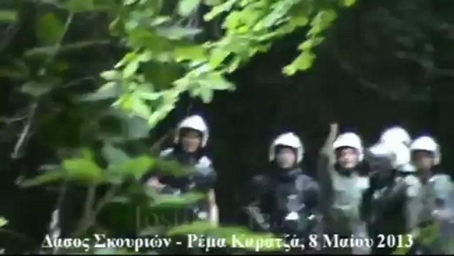 Ειρωνεία αστυνομικού των ΜΑΤ σε κατοίκους των Σκουριών