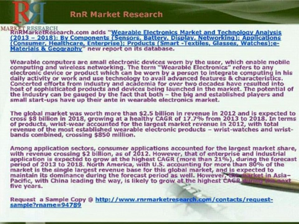 Wearable Electronics Market 2018