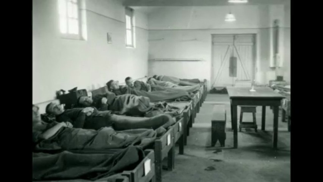 Prisonniers de guerre allemands au camp de Coëtquidan en 1947