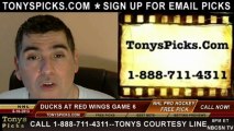Anaheim Ducks versus Detroit Red Wings Pick Prediction NHL Playoff Game 6 Odds Preview 5-10-2013