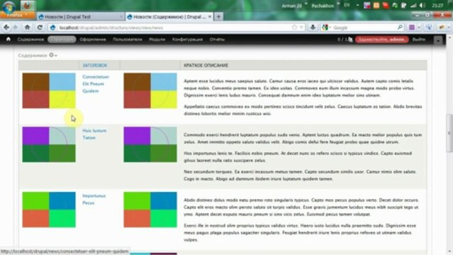 Представления- Поля