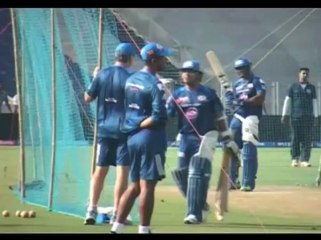 Mumbai Indians in practice session