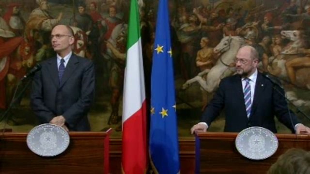 Roma - Conferenza stampa al termine dell'incontro Letta - Schulz (10.05.13)