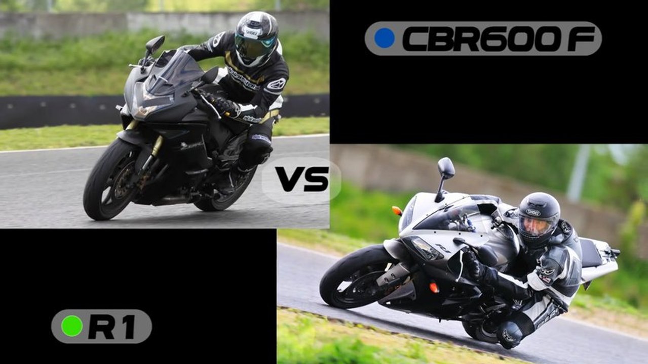 Circuit Carole R1 vs CBR600F, 4 caméras, le 08/05/13