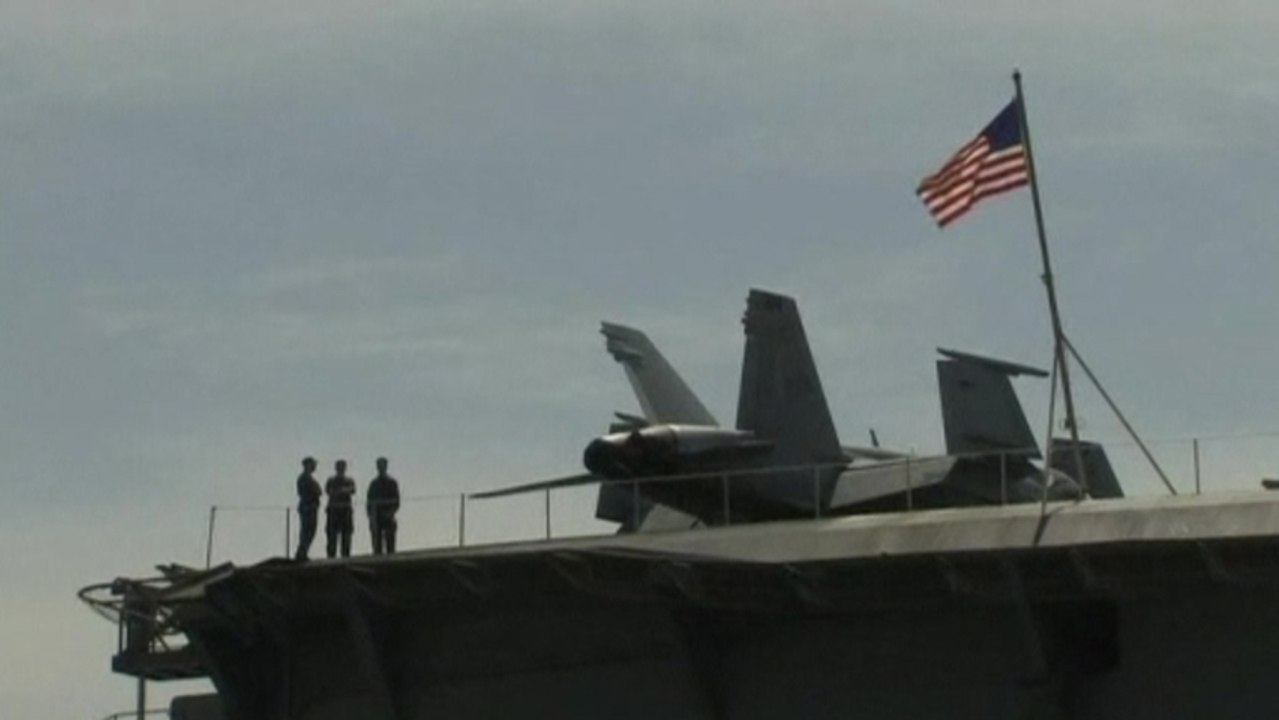 U.S. aircraft carrier visits South Korea for joint drills