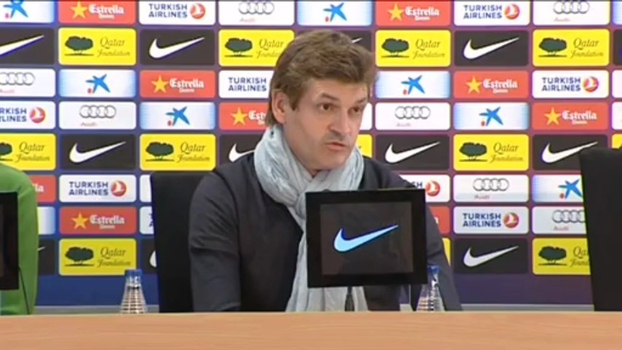 Vilanova recuerda que el equipo compite "con el mejor Madrid de la historia"