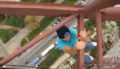 Death defying stunt from Russia with nerves of steel