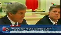 Kerry cree tener pruebas de uso de armas químicas en Siria