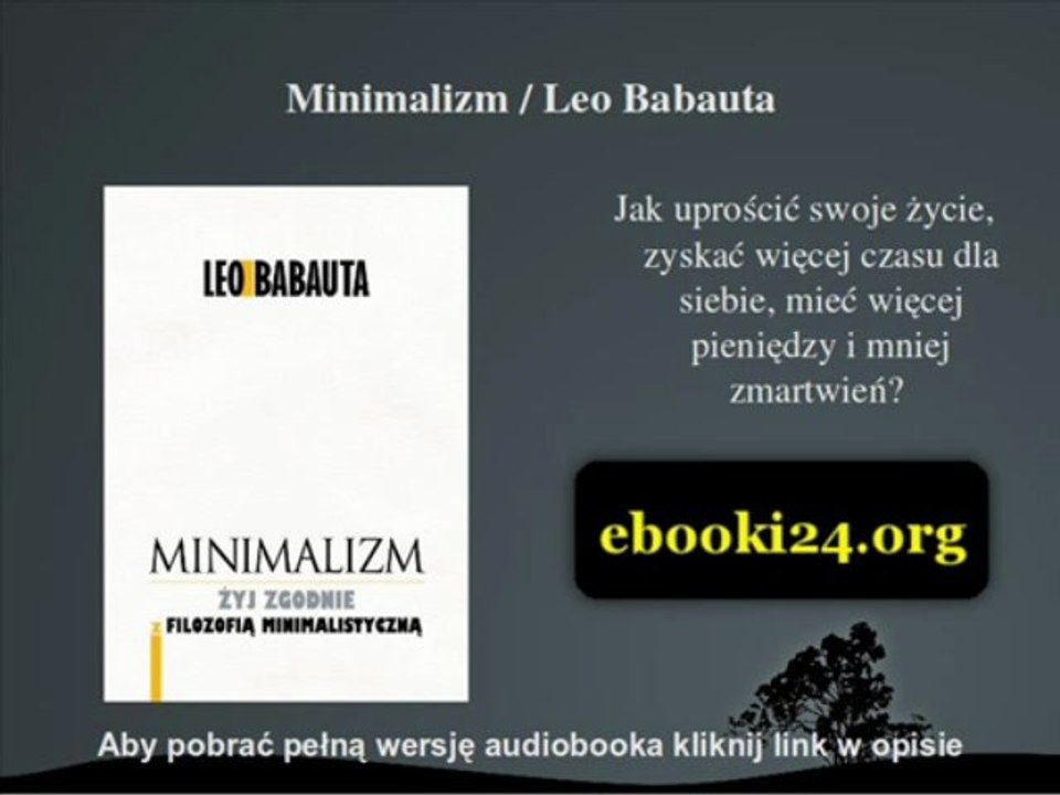 Minimalizm / Leo Babauta