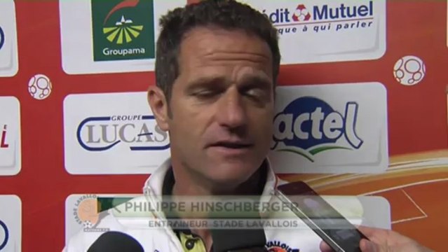 Conférence de presse Stade Lavallois - GFC Ajaccio : Philippe HINSCHBERGER (LAVAL) - Thierry LAUREY (GFCA) - saison 2012/2013
