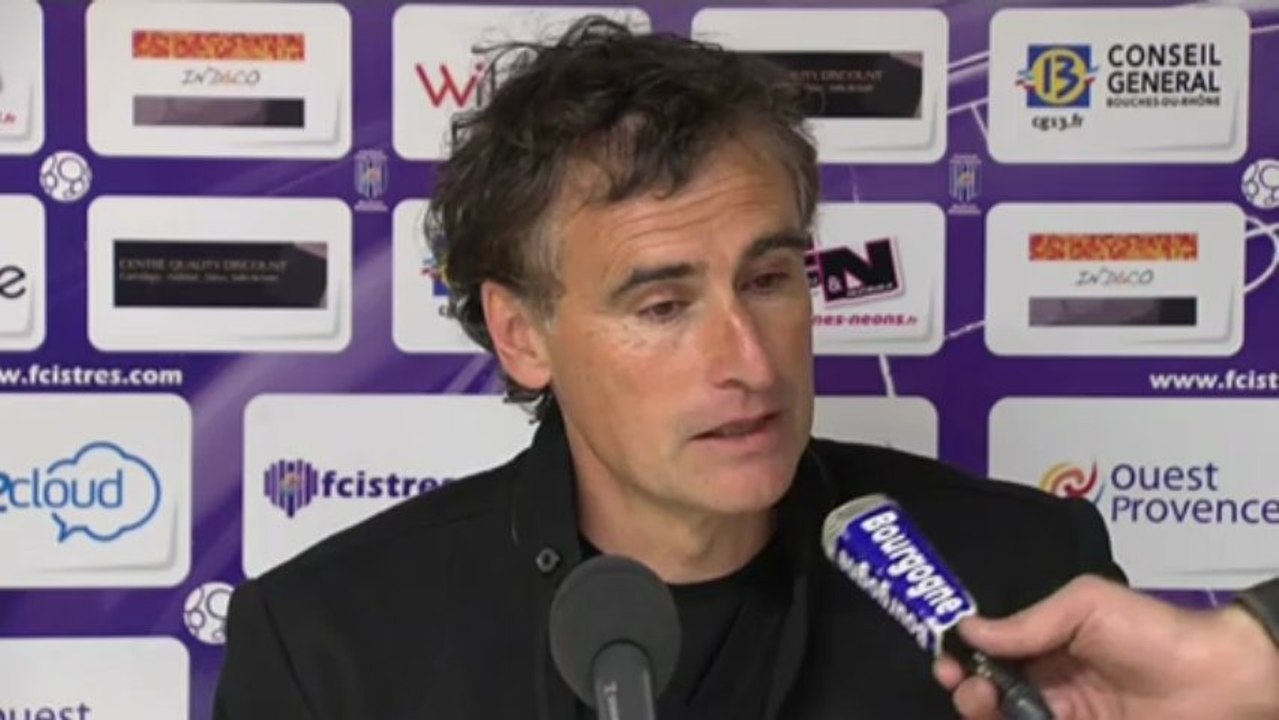 Conférence de presse FC Istres - Dijon FCO : José  PASQUALETTI (FCIOP) - Olivier DALL'OGLIO (DFCO) - saison 2012/2013