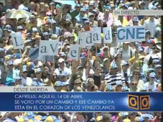 Capriles en Mérida: La fuerza del cambio hará que este gobierno rectifique o claudique