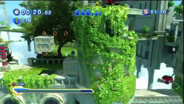 Sonic Generations - Sky Sanctuary Acte 2 - Défi 2 : Défi de turbo à 200%