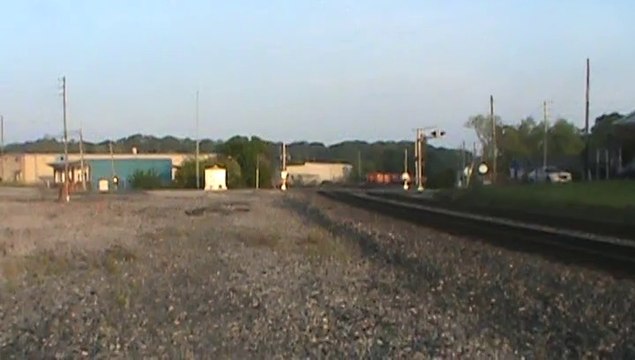 Train meet. One southeast bound Stack and autorack tain and one mixed freight northwest bound.