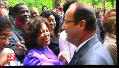 Journée esclavage  - Rencontre Cecile Dimouamoua- Francois Hollande