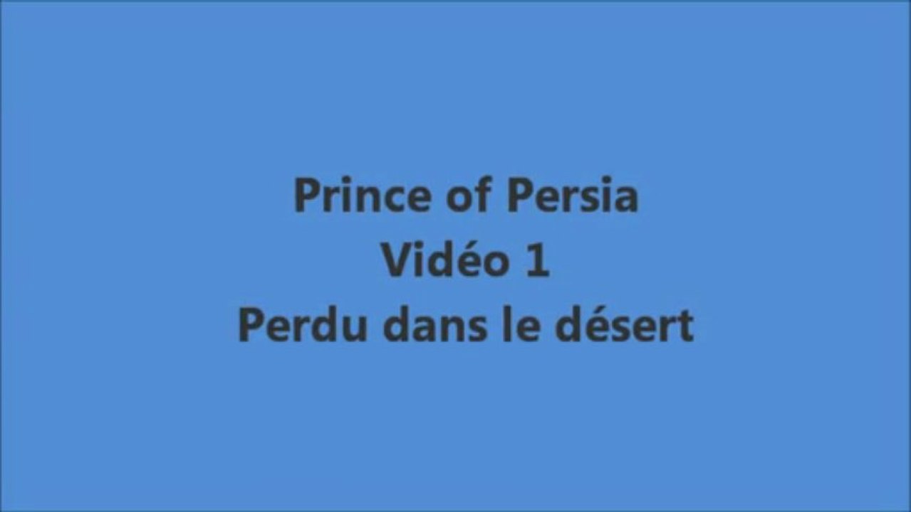 vidéo 1:perdu dans le désert