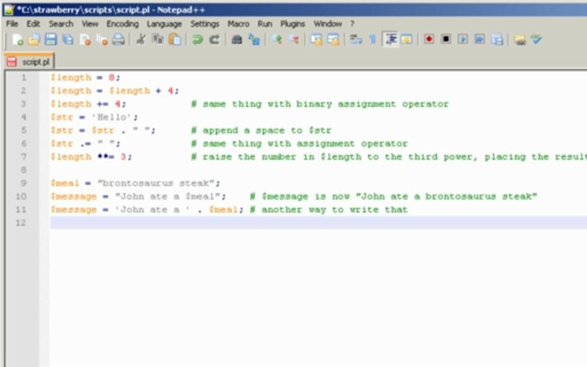 Perl tutorial