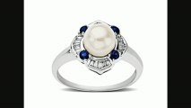 7 Mm Pearl, 16 Ct Diamond And Sapphire Ring In 14k White Gold From Jewelry.com Review