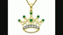 14 Ct Emerald Crown Pendant Necklacewith Diamonds In 10k Gold From Jewelry.com Review