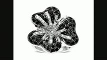 Sapphire And 16 Ct Diamond Flower Ring In Sterling Silver From Jewelry.com Review