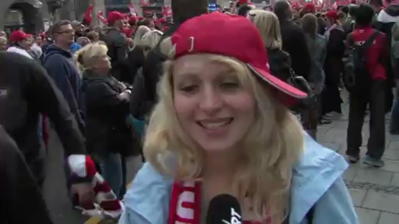 Die Bayern-Fans und ihre Meisterfeier: Impressionen