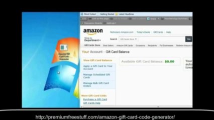 Amazon Gift Card Generator 2012 - Add To Gift Balance - November 2012