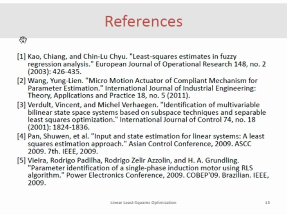 Least-Squares Optimization Lecture by Ali Asad