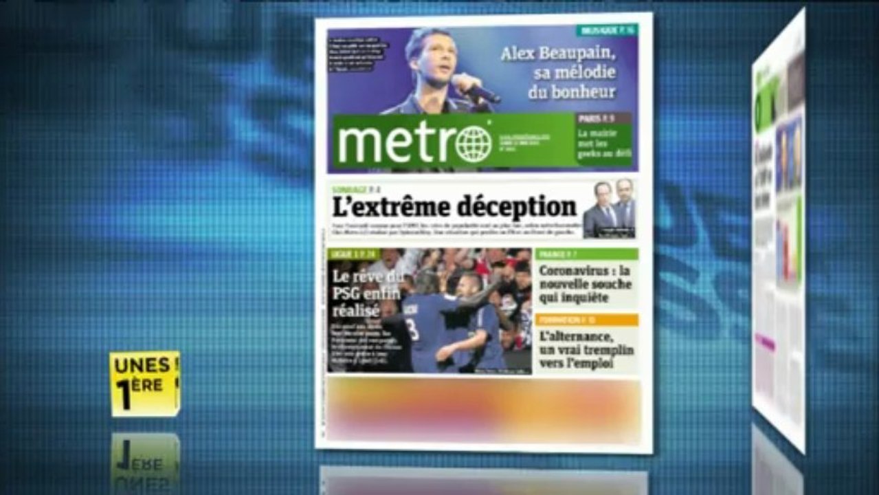 Revue de presse Unes 1ère - Revue de presse 13 mai 2013