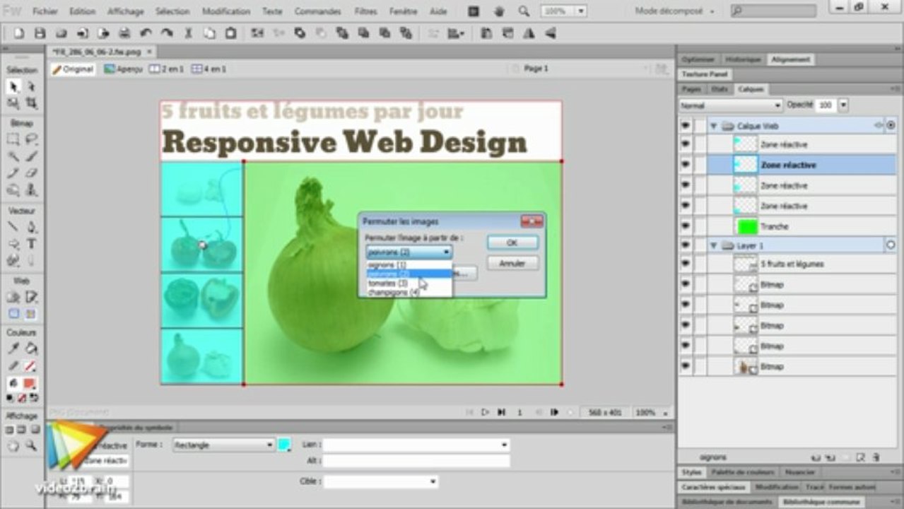 Fireworks CS6 : L'effet rollover
