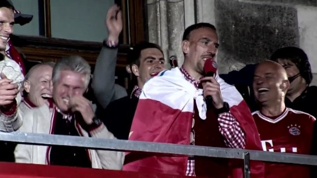 Franck Ribéry se lâche et met l'ambiance à Munich pour fêter le titre !