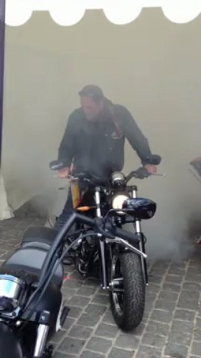 burn en harley davidson
