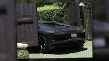 Kanye West's $750,000 Lamborghini Crashes Into Kim Kardashian's Gate