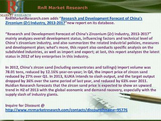 China Zirconium (Zr) Industry 2017