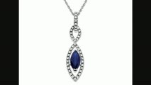Sapphire And Diamond Pendant Necklacein 10k White Gold From Jewelry.com Review